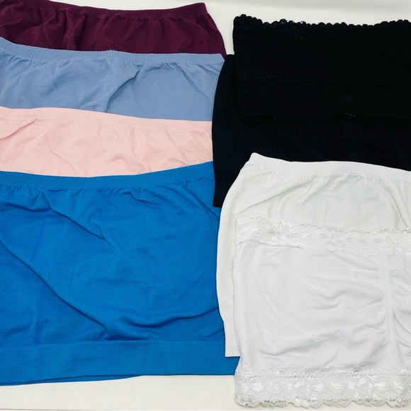 Bundle of 8 Women’s Colorful Bandeau Bra Tops Set - Picture 2 of 6